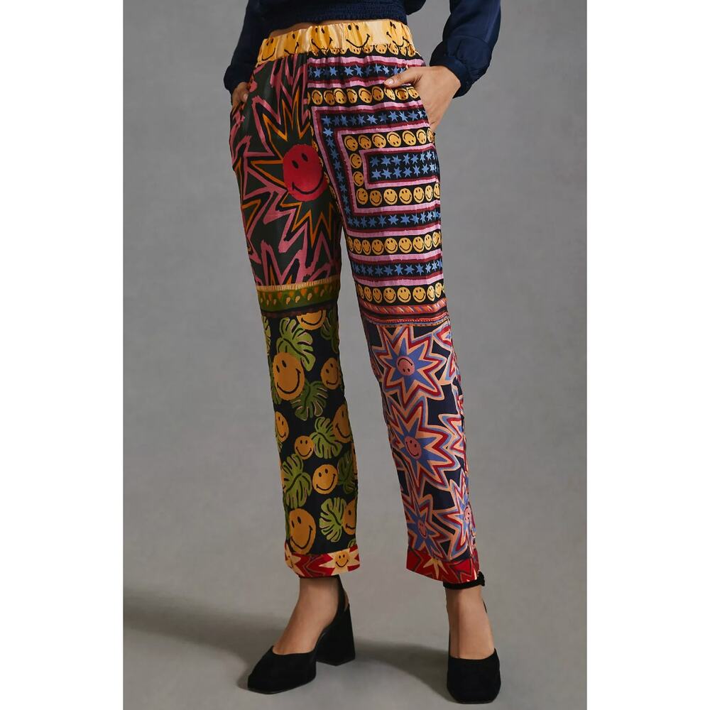 Colorful Patchwork Pants - Smiley & Farm Rio Multicolor - Picture 2 of 16
